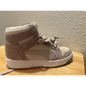 New Puma Rebound Lay Up Shoes Womens Size 7 Lavender High Top Sneakers